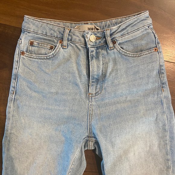 Topshop High Waisted Moto Jeans - Size 26 - Picture 3 of 6